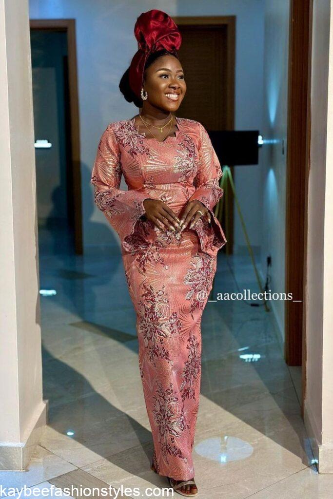 Brocade Gown Styles for Ladies in Nigeria